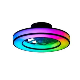 Elfeland Smart LED Ceiling Fan Light 6-Speed Adjustable 3 Color Temperatures Quiet Operation with Remote control for Hom