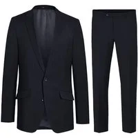Paul Malone Anzug Herren Anzug modern Businessanzug regular fit (Set, 2-tlg., Sakko mit Hose) 100% Schurwolle blau HA18