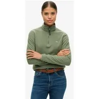 Superdry Fleecepullover POLAR FLEECE HALF ZIP mit Markenlabel, aus Polyester, Slim Fit, pflegeleicht