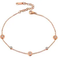 Kim Johanson Fußkette Timeless (1-tlg), mit Zirkonia aus Edelstahl