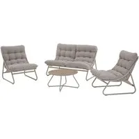casa NOVA Gartenlounge-Set casa NOVA Lounge-Set SVEA beige Gartenset Loungemöbel Gartenmöbel