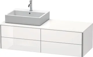 Duravit XSquare Konsolenwaschtischunterbau wandhängend Weiß Hochglanz 1400x548x400 mm - XS4913L2222 XS4913L2222