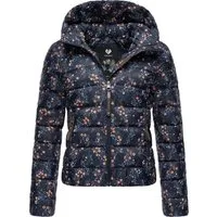 Ragwear Steppjacke Tiasa Geblümte Winterjacke mit Kapuze