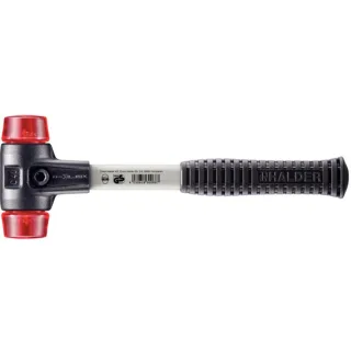 HALDER SIMPLEX - Schonhammer mit verstärktem TE-Gehäuse und Fiberglasstiel, Plastik - 3706.040