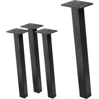 ML-DESIGN Tischbein Tischkufen I-Design Möbelfüße Tischgestell aus pulverbeschichtet Stahl, 4er Set Bankkufen 42cm Industrial glänzend Möbelbeine 96° Neigung