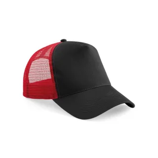 Beechfield - Trucker Cap Snapback für Herren/Damen Unisex (Schwarz/Rot)