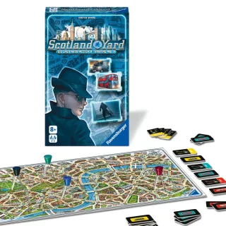 Ravensburger 22451 - Scotland Yard Mitbringspiel für 2-4 Spieler Strategiespiel ab 8 Jahren kompaktes Format Reisespiel Brettspiel