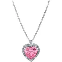 Pandora Kette mit Anhänger 394414C01-45, pinkes Herz