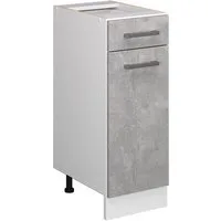 Vicco Unterschrank R-Line, Beton/Weiß, 30 cm ohne Arbeitsplatte (1-St)