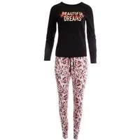 Era&Me Pyjama Damen Pyjama Set Schlafhose + Langarm Oberteil (Schlafanzug Schlafhose + Langarm Oberteil, 2 tlg., Schlafanzug Set) Hoher Baumwollanteil