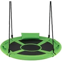 COSTWAY Einzelschaukel, (1-tlg), Nestschaukel, Kinderschaukel mit Kissen & Griffe