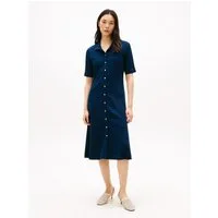 Tommy Hilfiger Polokleid GOLD BUTTON F&F MIDI DRESS mit Logo-Stickerei