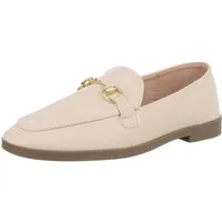 Ital-Design Damen Mokassins Freizeit Mokassin (88930683) Blockabsatz Mokassins in Beige