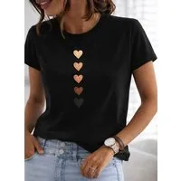 RMK T-Shirt Damen Shirt Classic Basic Herz aus Baumwolle
