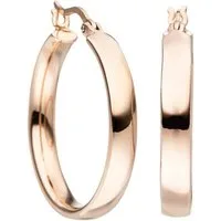 JOBO Paar Creolen Ohrringe 25 mm, 925 Silber roségold vergoldet