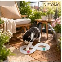 SNOEKIE Katzen-Spielschiene SNOEKIE Beschäftigungsspielzeug für Katzen interaktive Spielschiene