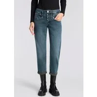 Herrlicher 5-Pocket-Jeans Shyra Tap Denim Comfort in Cropped Länge, Umschlagsaum