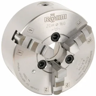ELMAG RÖHM-Dreibacken Drehfutter DM 200, DIN 55029 Stahlkörper, Camlock - 88945