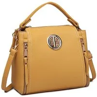 Miss Lulu Umhängetasche Elegante Damen Handtasche aus PU-Leder mit Henkel & Schulterriemen