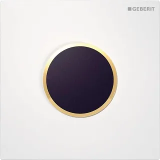 Geberit HyTronic Urinal-Steuerung Sigma10 weiß/gold Zink-Druckguss berührungslos Infrarot/Netz 116025KK1