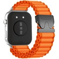 Wigento Smartwatch-Armband Nylon Outdoor für Huawei Watch Fit 5 4 / 5 4 Pro / 3 Ersatz Orange, Outdoor Armband, Verstellbar