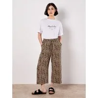 Apricot Culotte Culottes mit Leopardenmuster