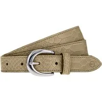 Tamaris Ledergürtel 2,5 cm breit, gemustert, Doppelschnalle