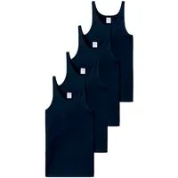 Schiesser Unterhemd 4er Pack Cotton Essentials Feinripp (Spar-Set, 4-St) Unterhemd / Tanktop - Baumwolle - Strapazierfähig