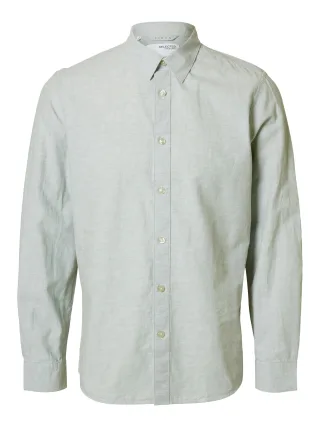 SELECTED MEN - SLHSLIM-SUN SHIRT LS NOOS iceberg green - Gr. - L