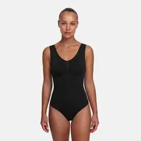 cfab (creamy fabrics) Shaping-Body Tank Bodysuit Sculpting Shapewear mit String-Schwarz-2XL (1-tlg)