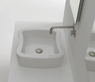 Axa one Serie Nutty Aufsatzwaschtisch, B: 500, T: 460 mm, weiss glänzend 18081