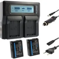 Blumax Set mit Lader für Sony NP-FW50 Alpha 6500 1030mAh Kamera-Akku