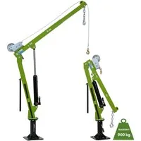 TRUTZHOLM Werkstattkran Pickup Kran Stahl Tragkraft 900 kg 360° drehbar mit Seilwinde Heber, Artikel 1-St. massiver 360 Grad Drehkranz zum Schwenken