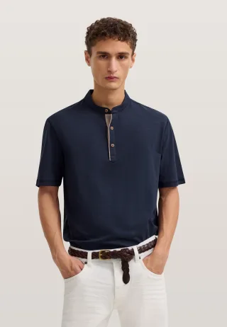Bugatti Herren Poloshirt mit einem Stehkragen