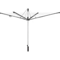 Leifheit Wäschespinne Wäschespinne Linomatic 500 Plus (anthrazit), 50m Leinenlänge, Leinenautomatik, Höhenverstellung, Nachspanntechnik