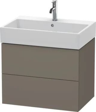 Duravit L-Cube Waschtischunterbau wandhängend Flanell Grau Seidenmatt 684x459x544 mm - LC627609090 LC627609090
