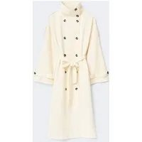 Gina Tricot Trenchcoat - Damen Mantel - langer Trenchcoat mit Gürtel und Schlitz
