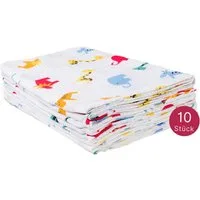 Clinotest Spucktuch Mullwindeln/Spucktücher/Schnuffeltücher/Schmusetücher, (80x80cm, 10-tlg), 95 Grad waschbare, kochfeste Mulltücher, 100% Baumwolle
