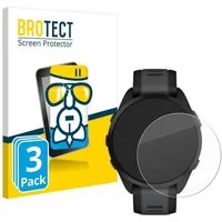 BROTECT Displayschutzglas Folie für Garmin Forerunner 165, 3 Stück, Schutzfolie Glas Panzer Display Schutz klar