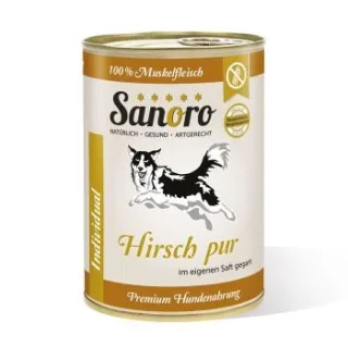 Sanoro Pures Muskelfleisch vom Hirsch 12x400g