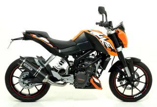 Sport Auspuff Arrow Thunder Alu Dark KTM Duke 125 / 200 Bj. 2011-2016 ABE