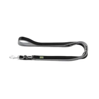 Hunter Verstellbare Führleine Neopren schwarz/ grau 1,5 cm, 2 m