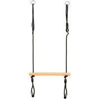 Small Foot Schaukelsitz Trapezschaukel mit Turnringen, Black Line