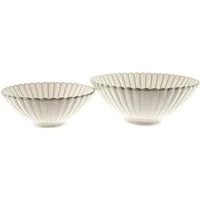 Almina Servierschale Bloomy Servier- & Salatschalen - 2er-Set aus hochwertigem Porzellan, Porzellan, (6-tlg)