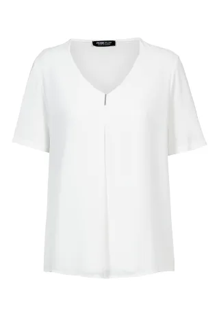 FRANK WALDER - Blusenshirt NOS mit feiner Naht ecru - Gr. - 38