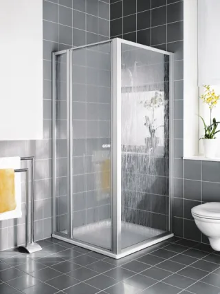 Kermi Schwingtür Nova 2000 SFW 0900x1750, weiss, Kunstglas Kerolan Fontana, N2SFW0901721K N2SFW0901721K