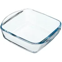 Scanpart Backblech Heißluftfritteusen-Glasschale eckig 1,1L 20x20cm, Edel, hitzebeständig, spülmaschinengeeignet