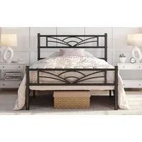 Yaheetech Bettgestell Metallbett, Bettrahmen mit Kopfteil, Doppel/Einzelbett 90x190/90x200/140x200cm