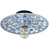 Lucande Wandleuchte Faelira, Keramik Blau IP20, 1 x 15 W LED