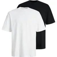 Jack & Jones Rundhalsshirt JJEBRADLEY TEE SS O-NECK 2PK MP NOOS (Packung, 2-tlg) Baumwolle, relaxed fit